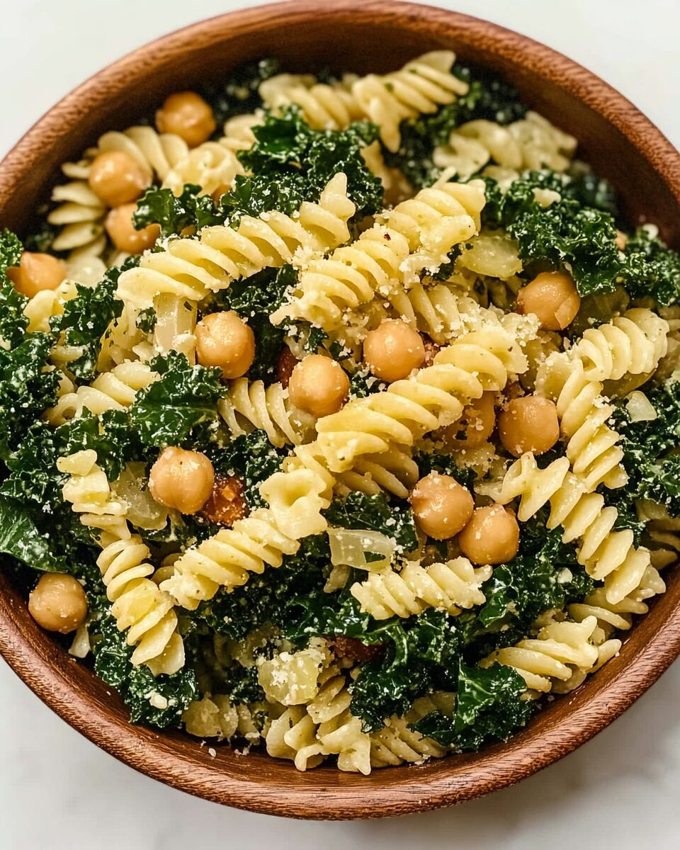 Kale Caesar Pasta Salad
