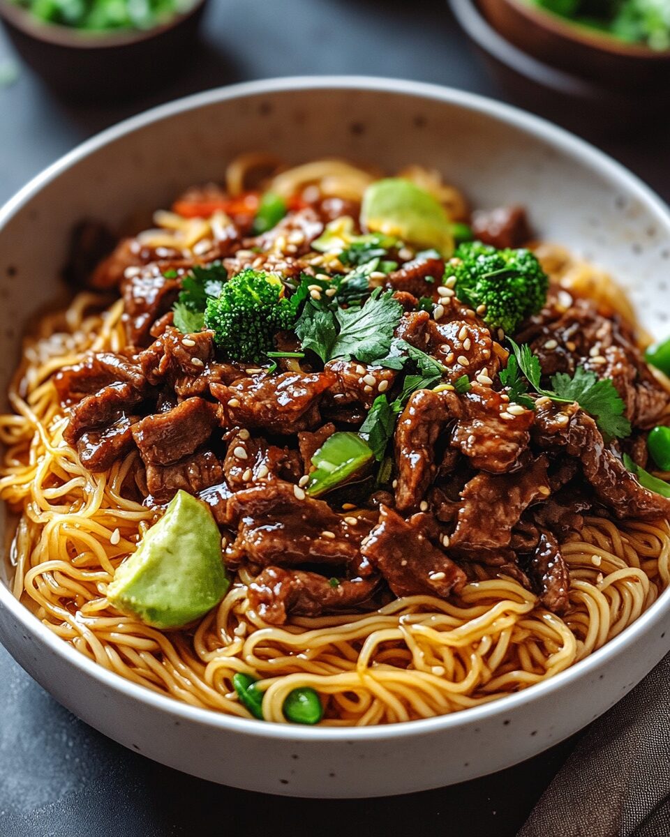 Sticky Beef Noodles