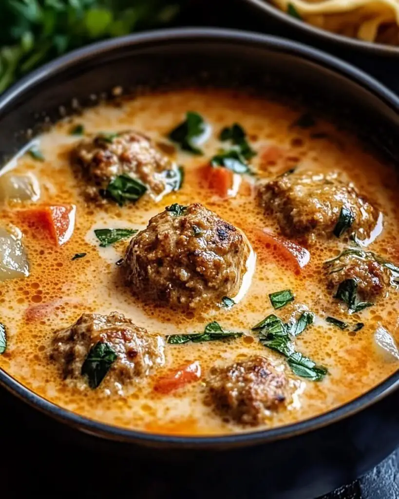 Creamy Italian Meatball Soup