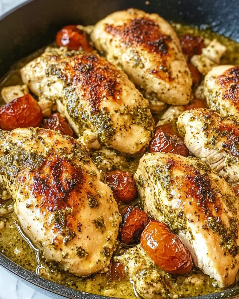 creamy-pesto-chicken-skillet