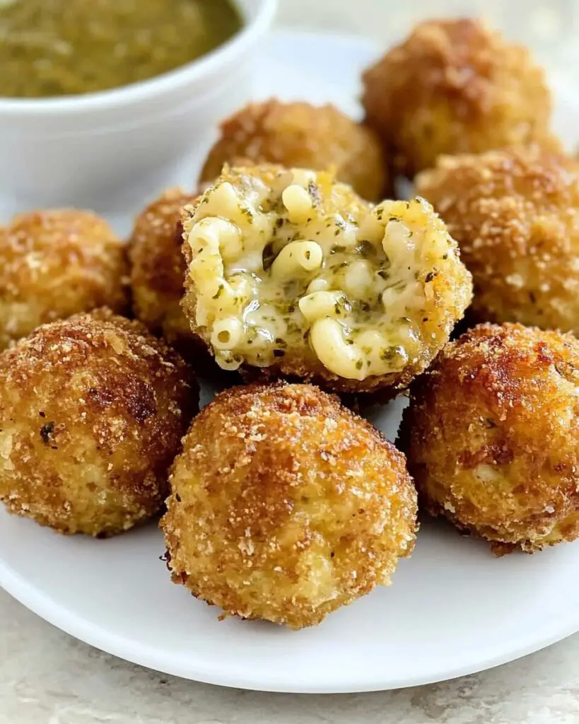 Fried Salsa Verde Macaroni & Cheese Balls