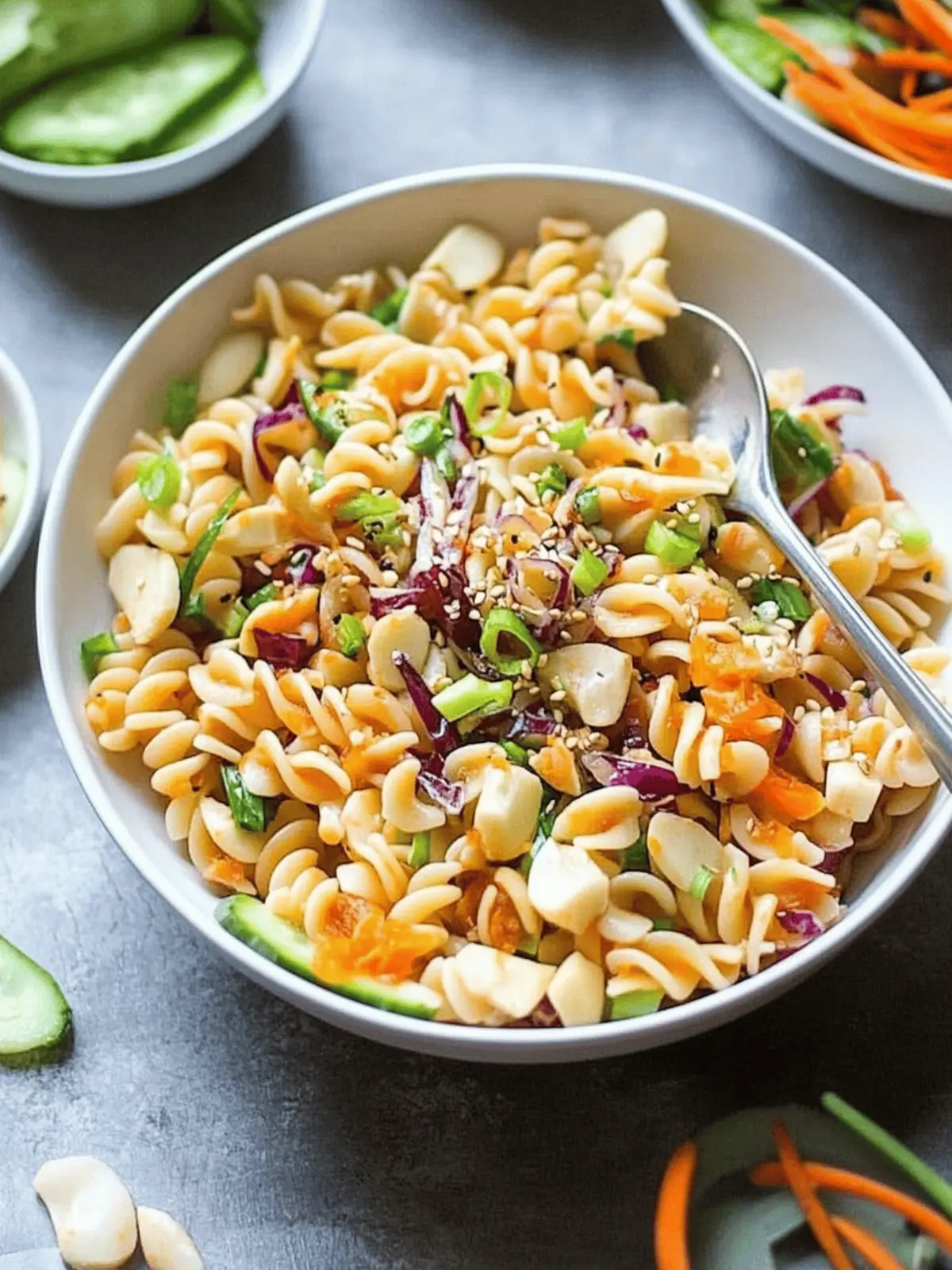 Asian Kimchi Pasta Salad