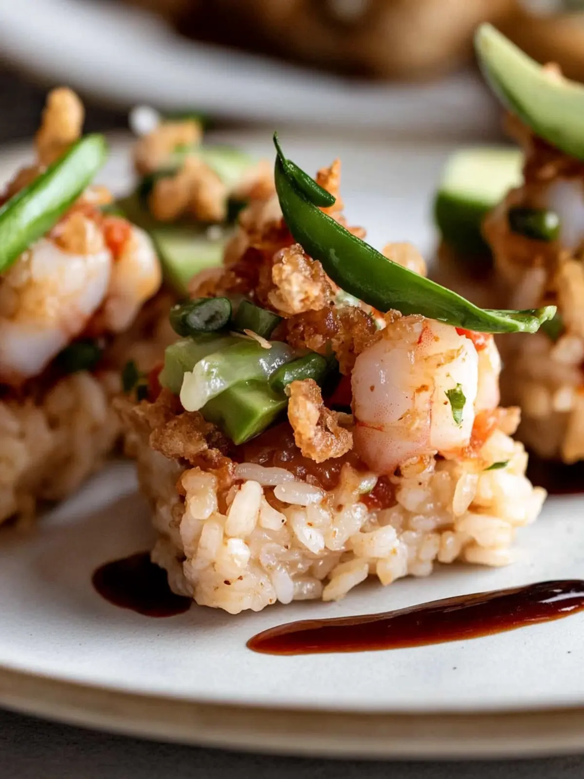 Crispy Rice with Spicy Shrimp Salad