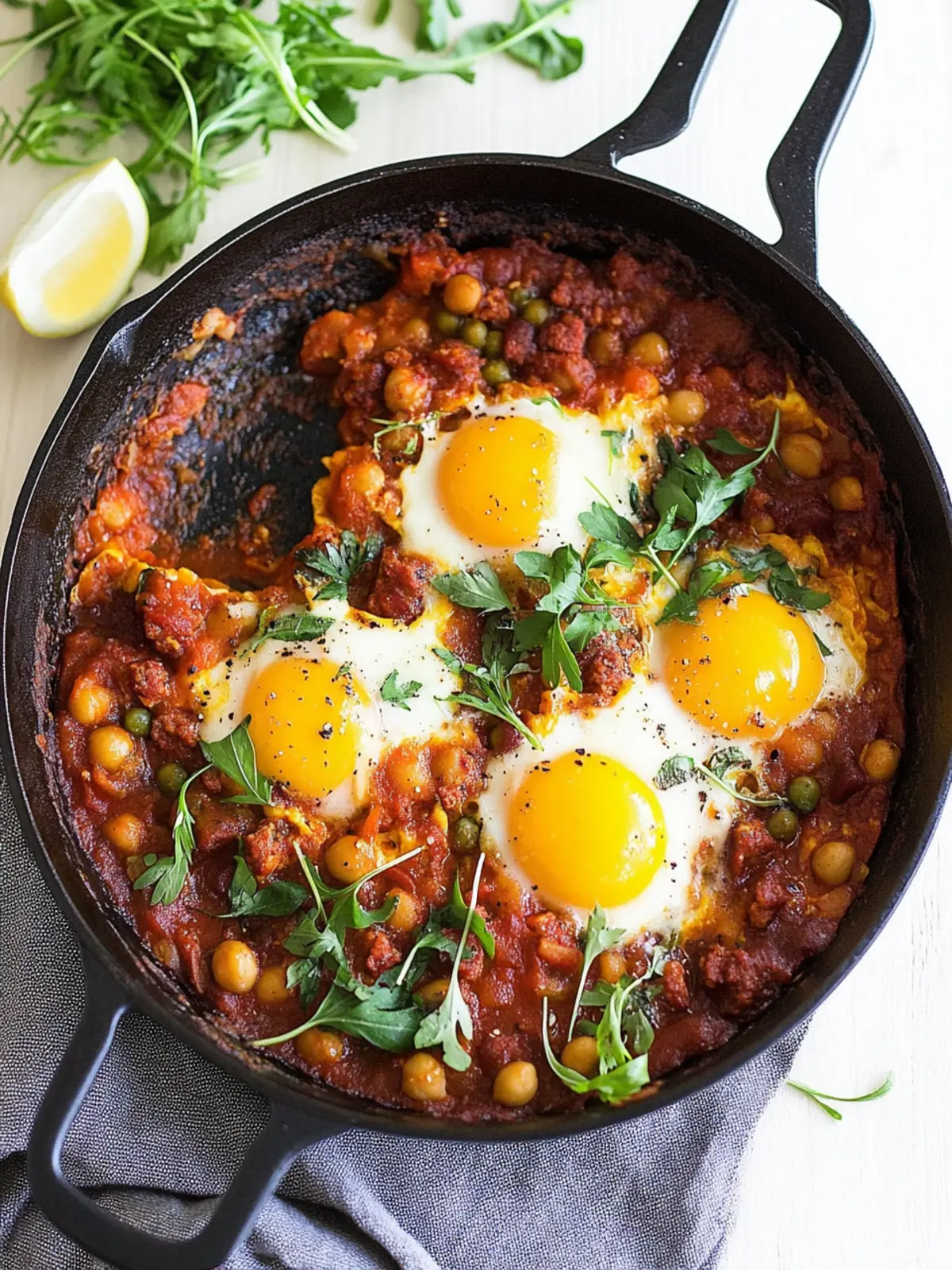 Chickpea and Chorizo Shakshuka