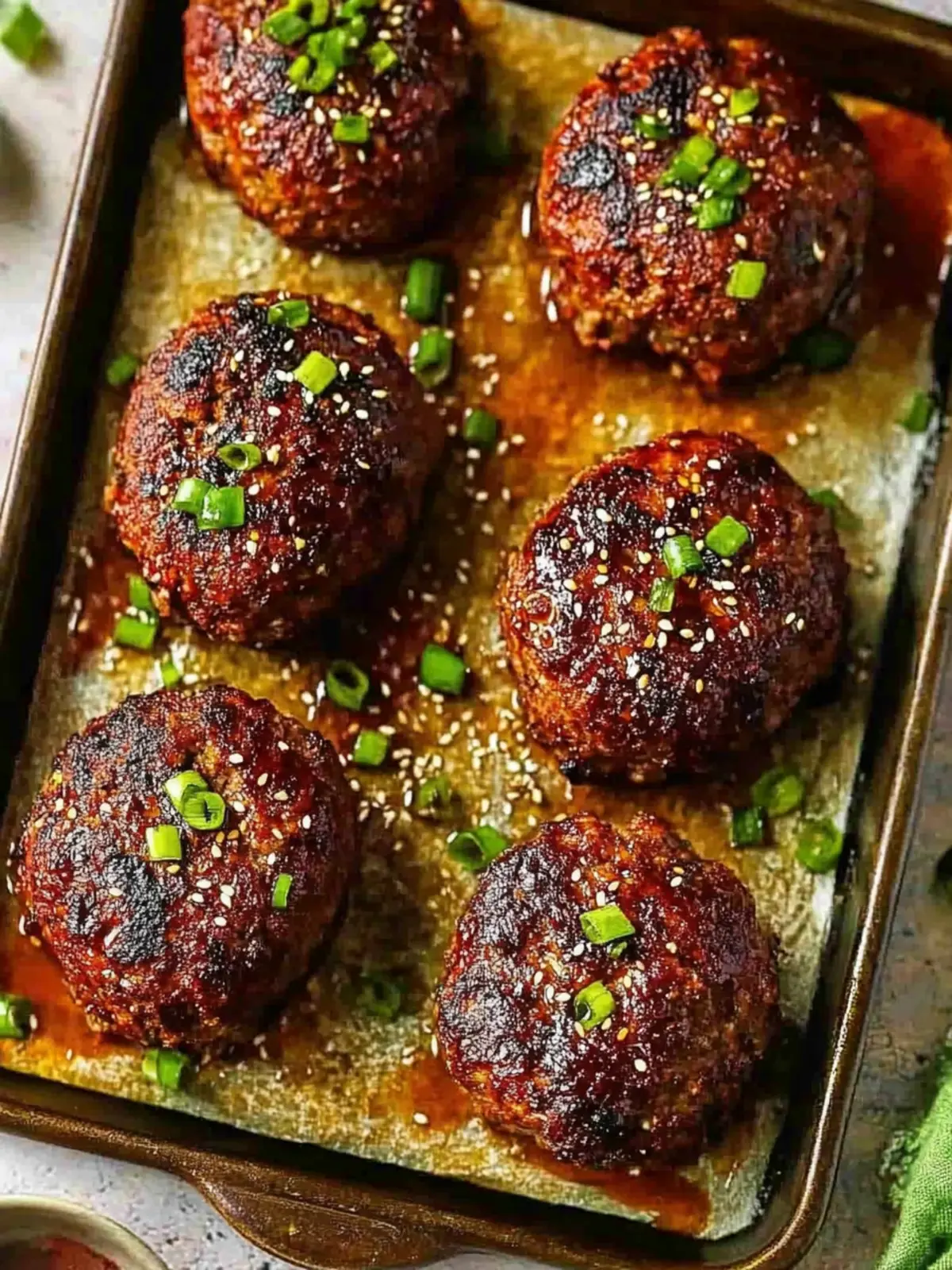 Mini Meatloaf with Gochujang Glaze