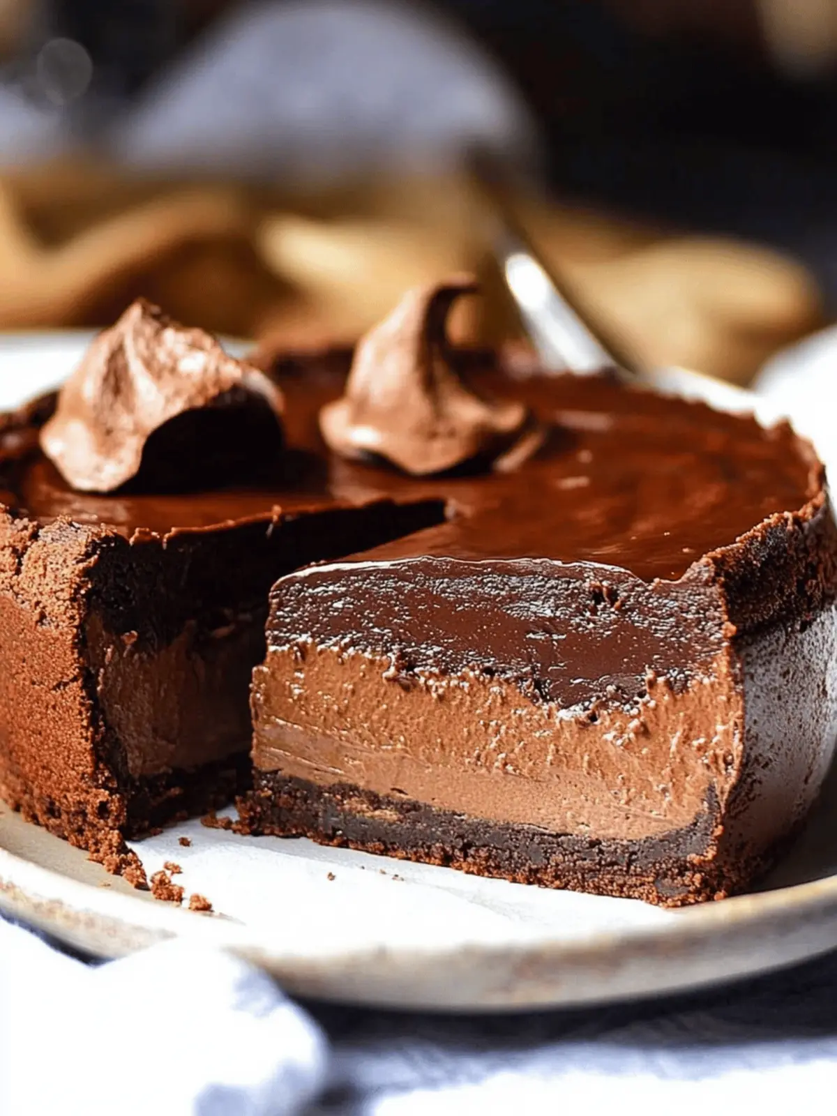 Brownie Chocolate Basque Cheesecake