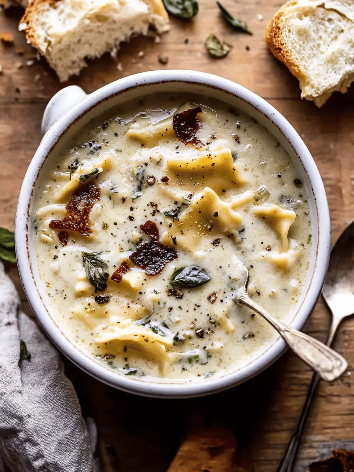 Creamy White Lasagna Soup