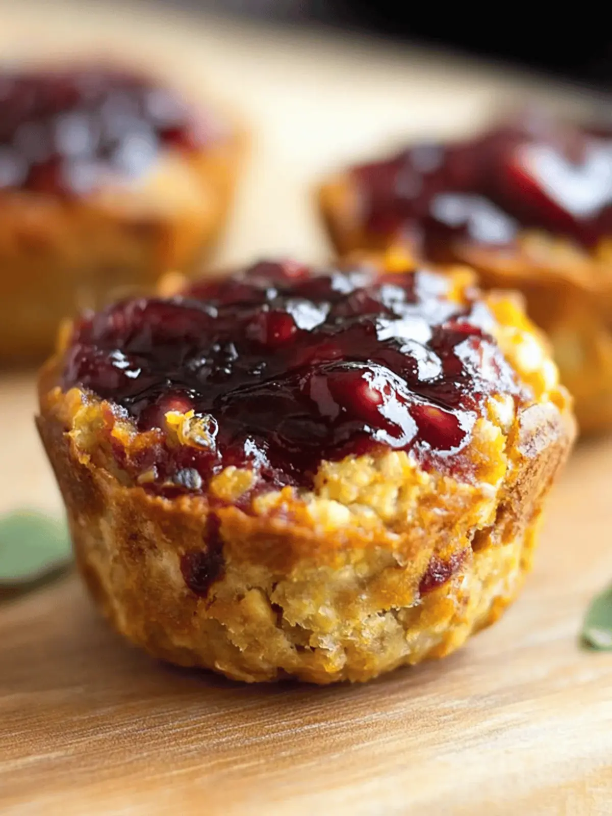 Veggie Neatloaf Muffins with Pomegranate Glaze