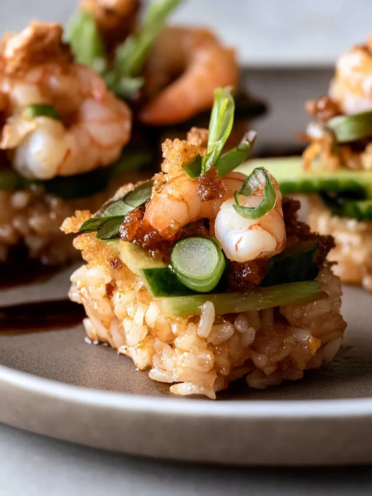 Crispy Rice with Spicy Shrimp Salad