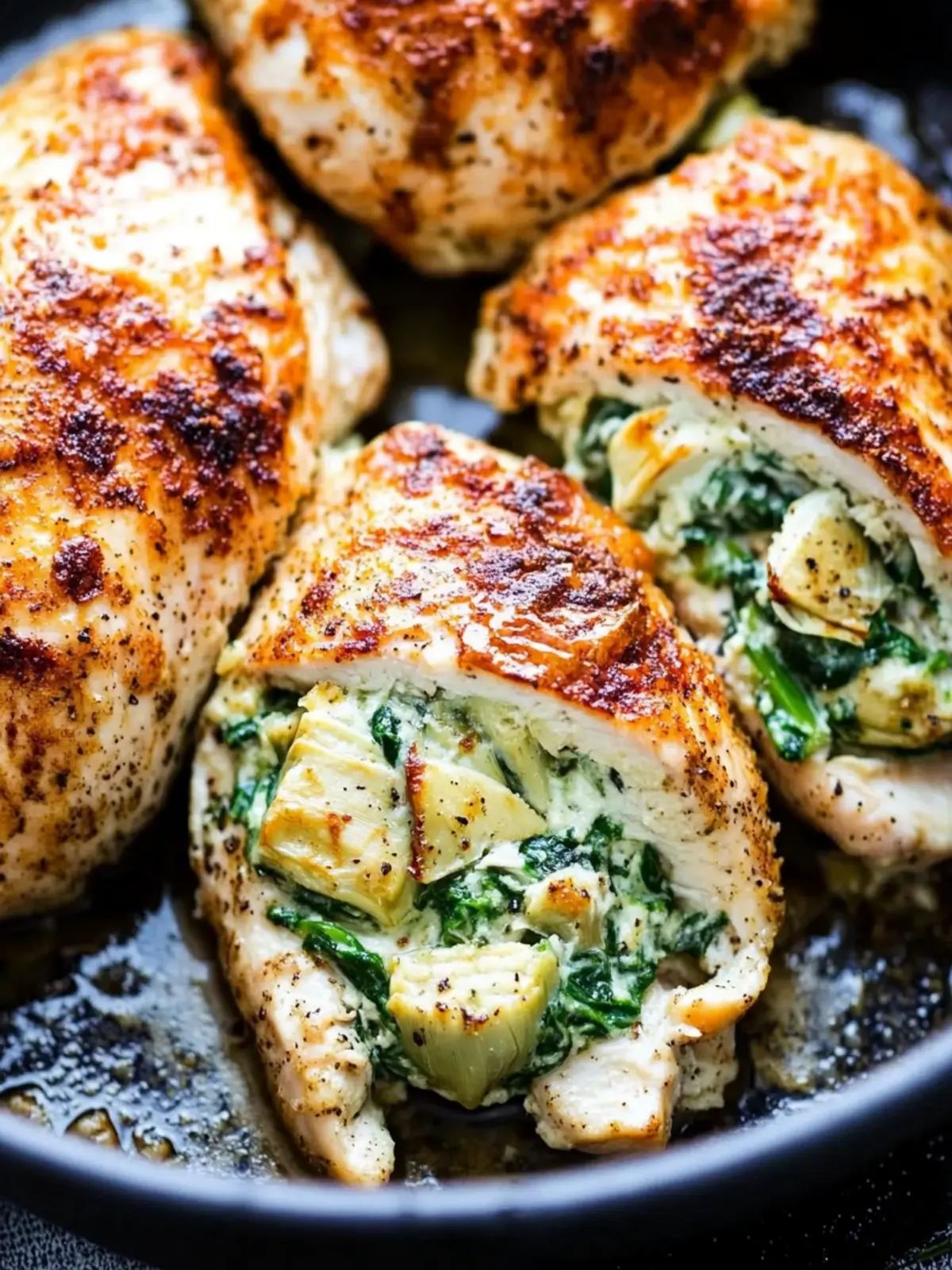 Spinach Artichoke Stuffed Chicken