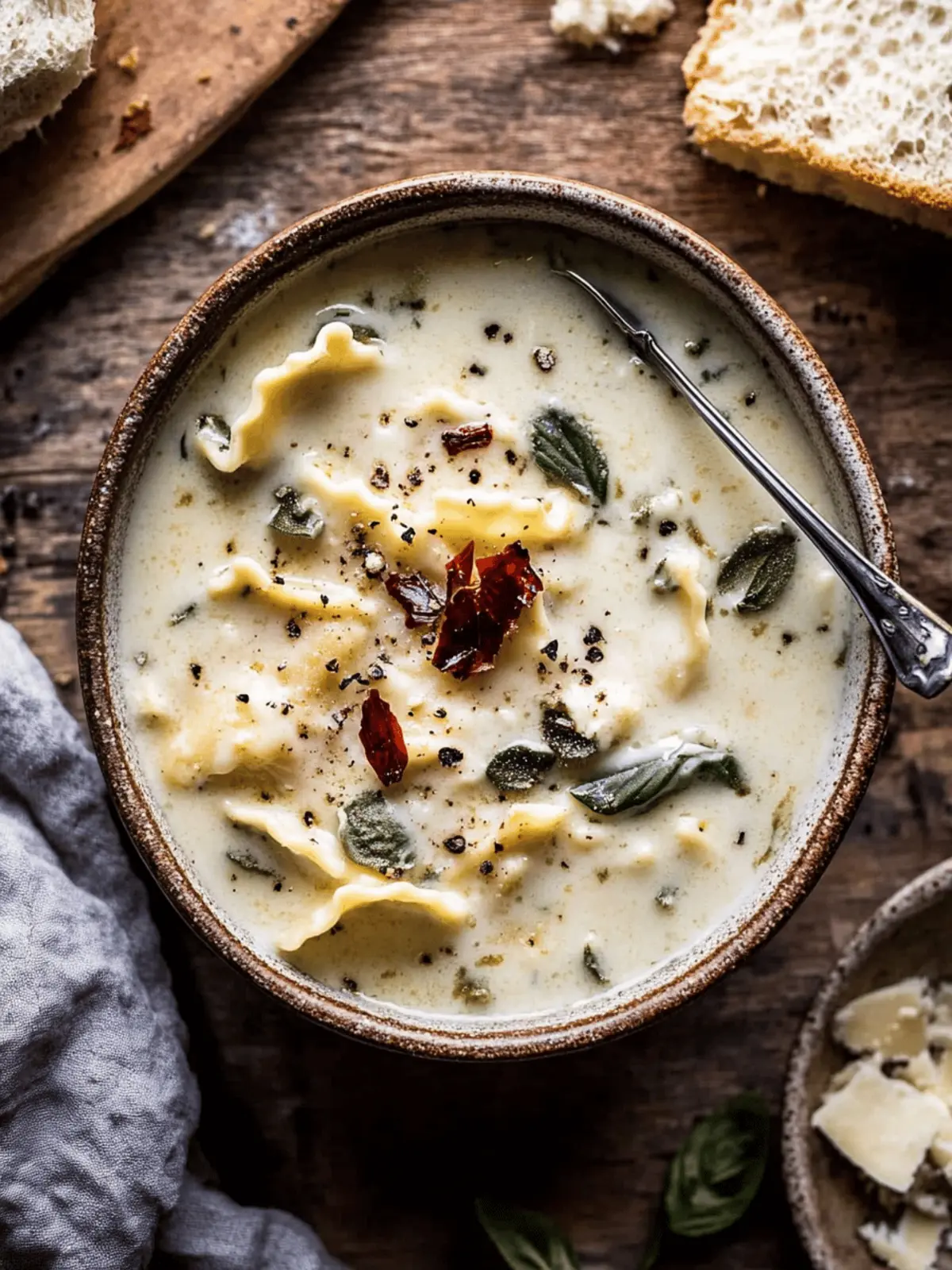 Creamy White Lasagna Soup