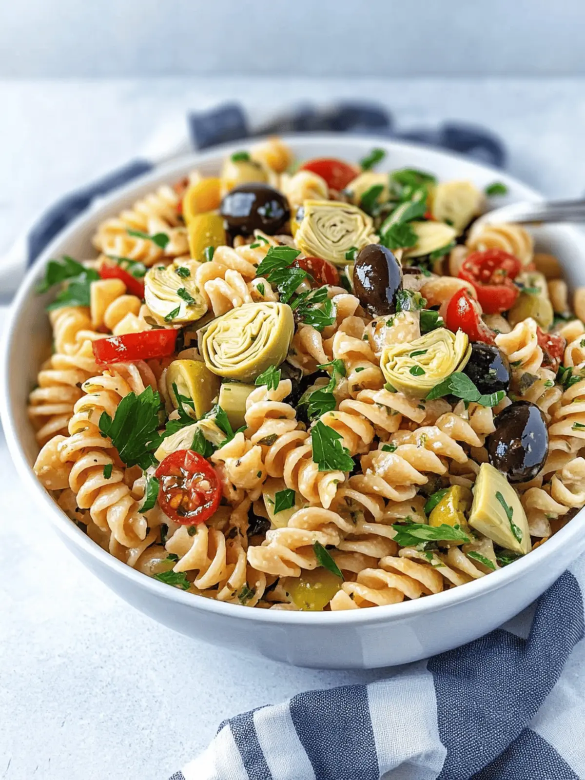 Olive and Artichoke Pasta Salad