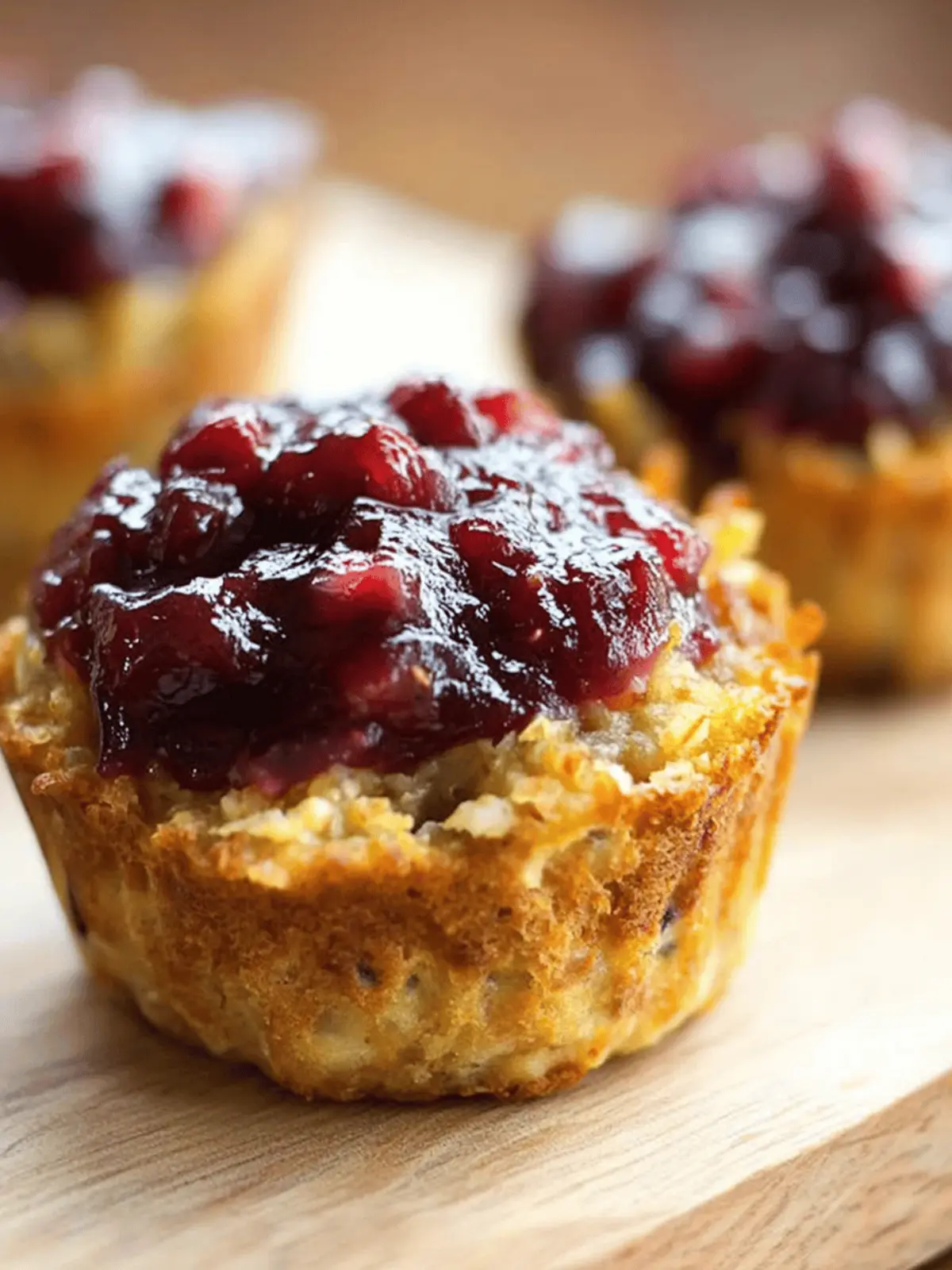 Veggie Neatloaf Muffins with Pomegranate Glaze