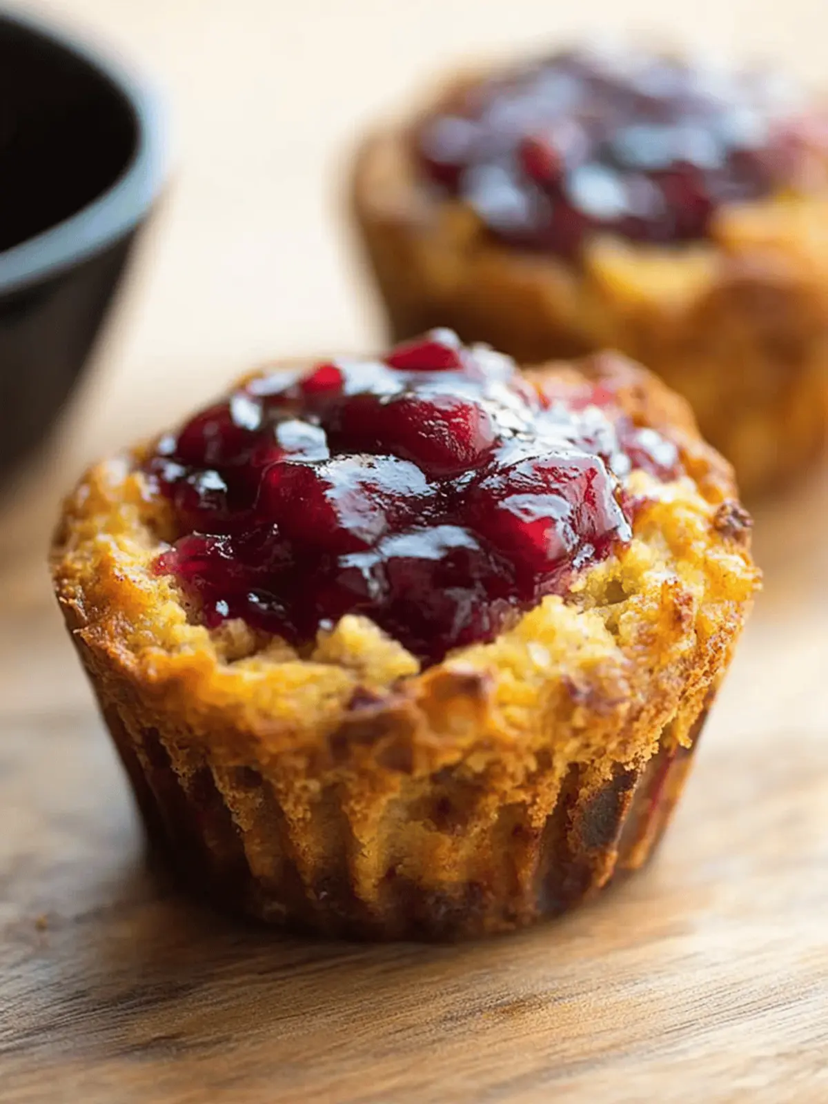 Veggie Neatloaf Muffins with Pomegranate Glaze