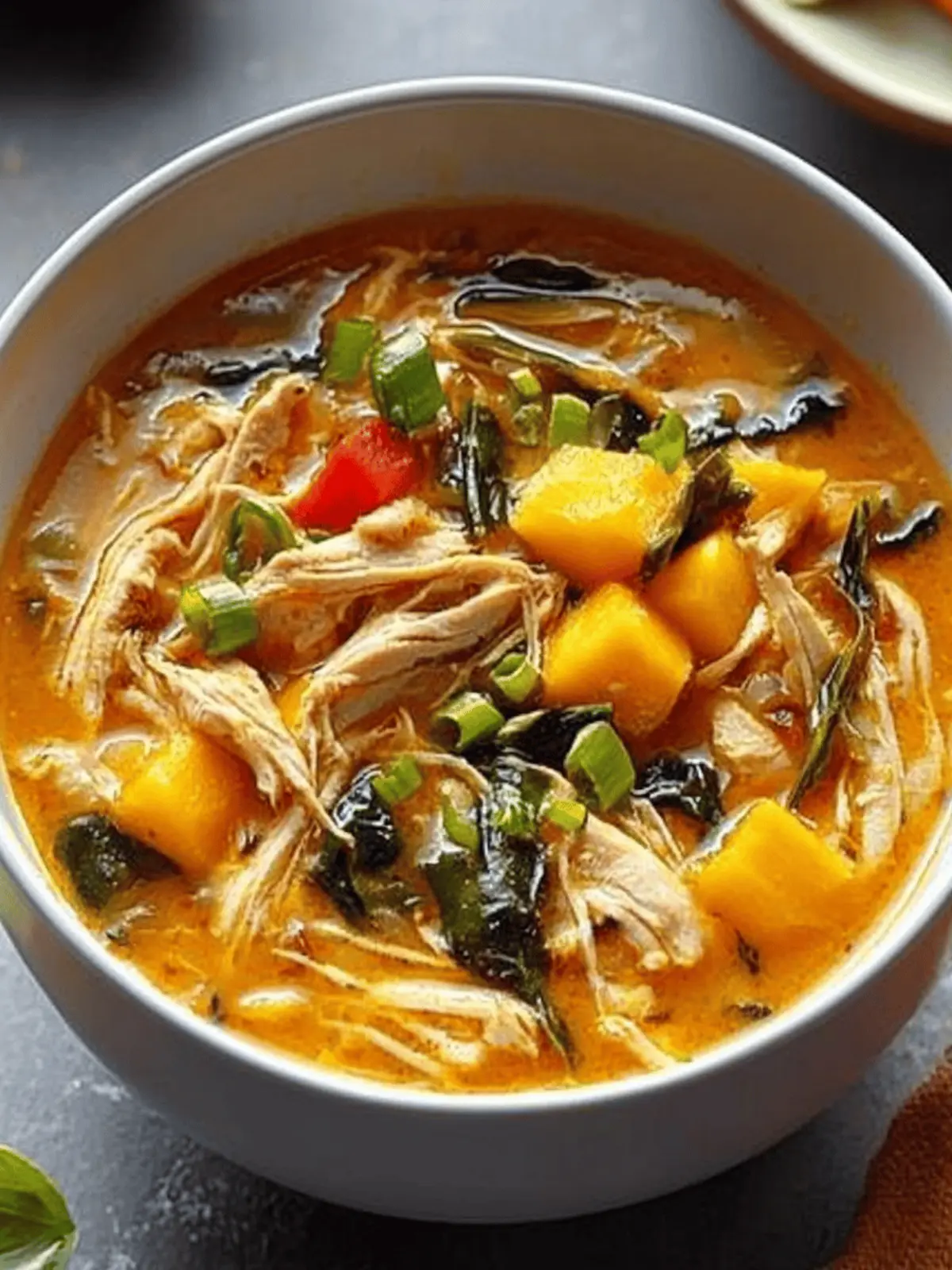 Mango & Coconut Chicken Soup