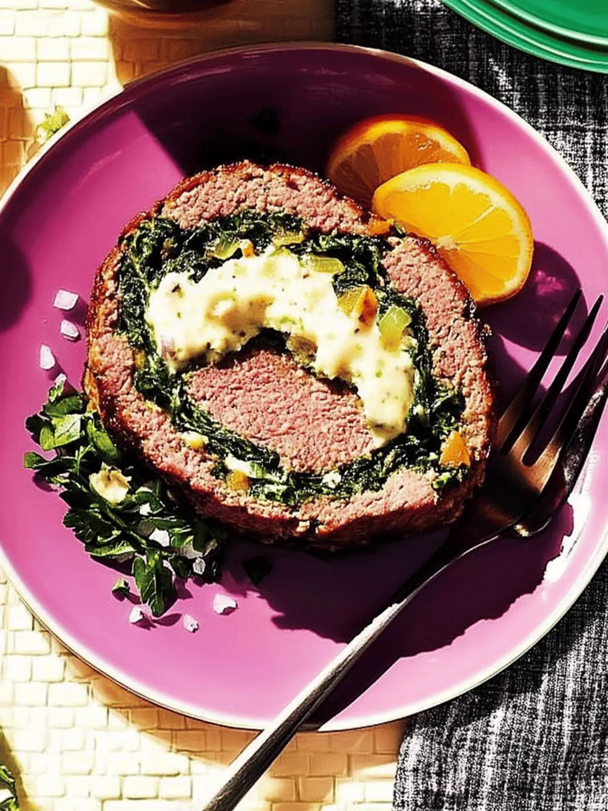 Creamed-Spinach-Stuffed Meatloaf