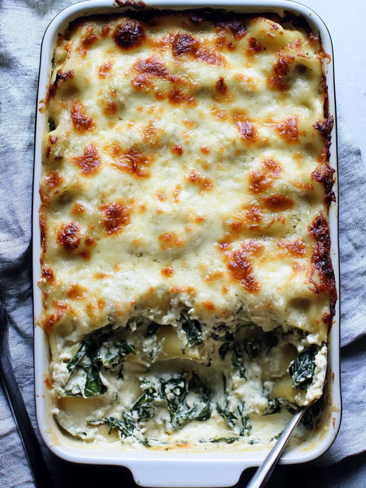 White Spinach Lasagna