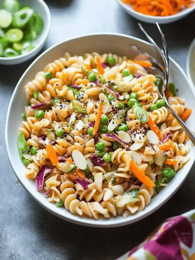 Asian Kimchi Pasta Salad