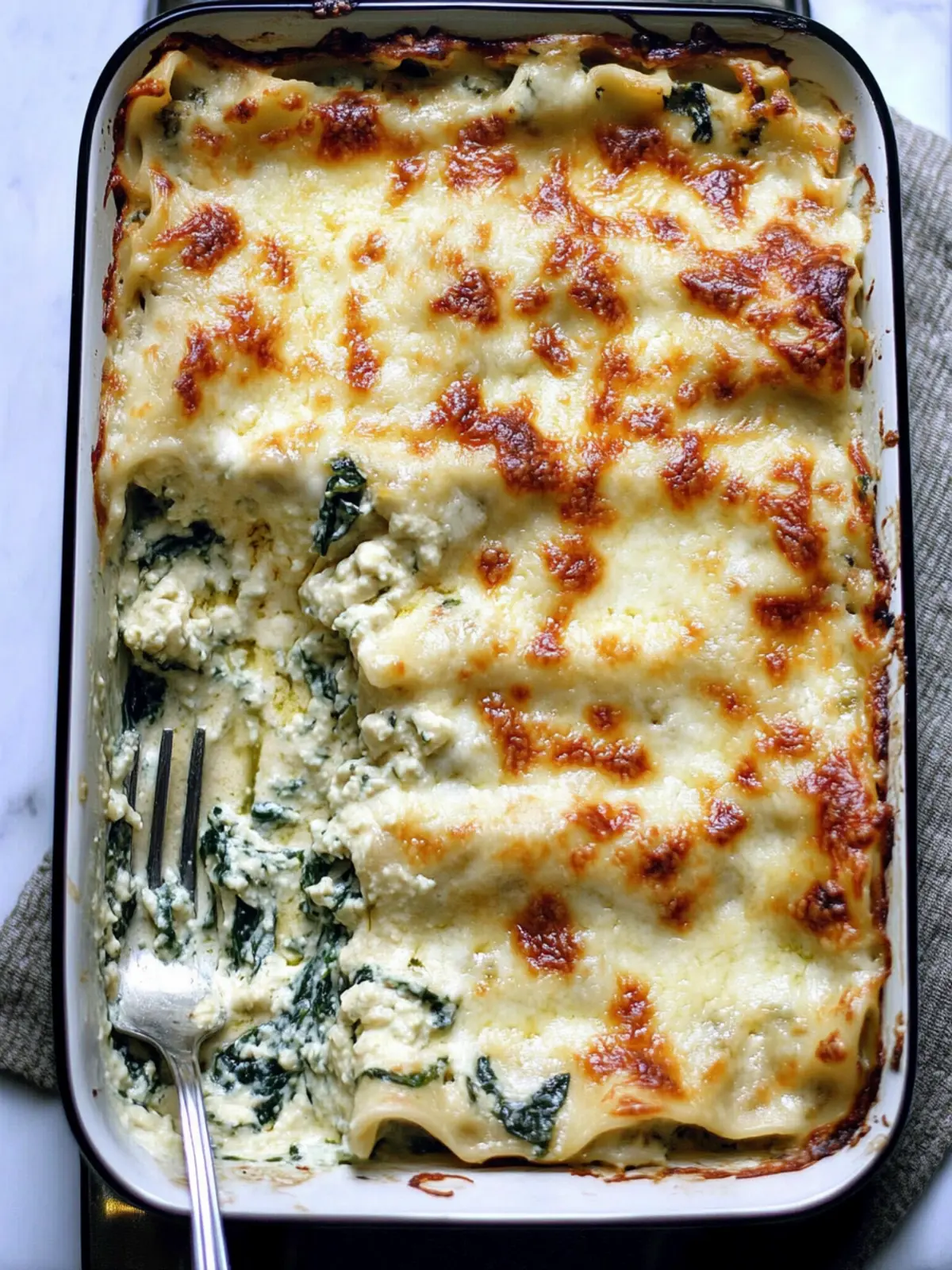 White Spinach Lasagna