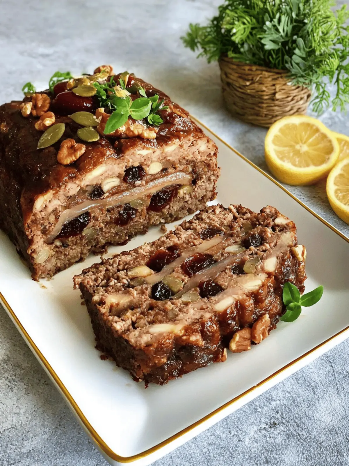 Nutty Meatloaf with Cranberry
