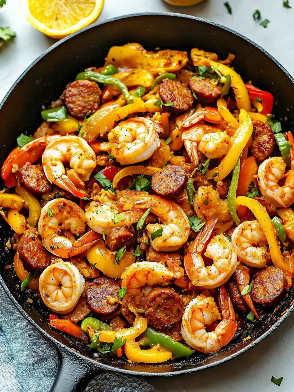 Sizzle Up Dinner with Cajun Shrimp and Sausage Skillet 2 Cajun Shrimp and Sausage Skillet