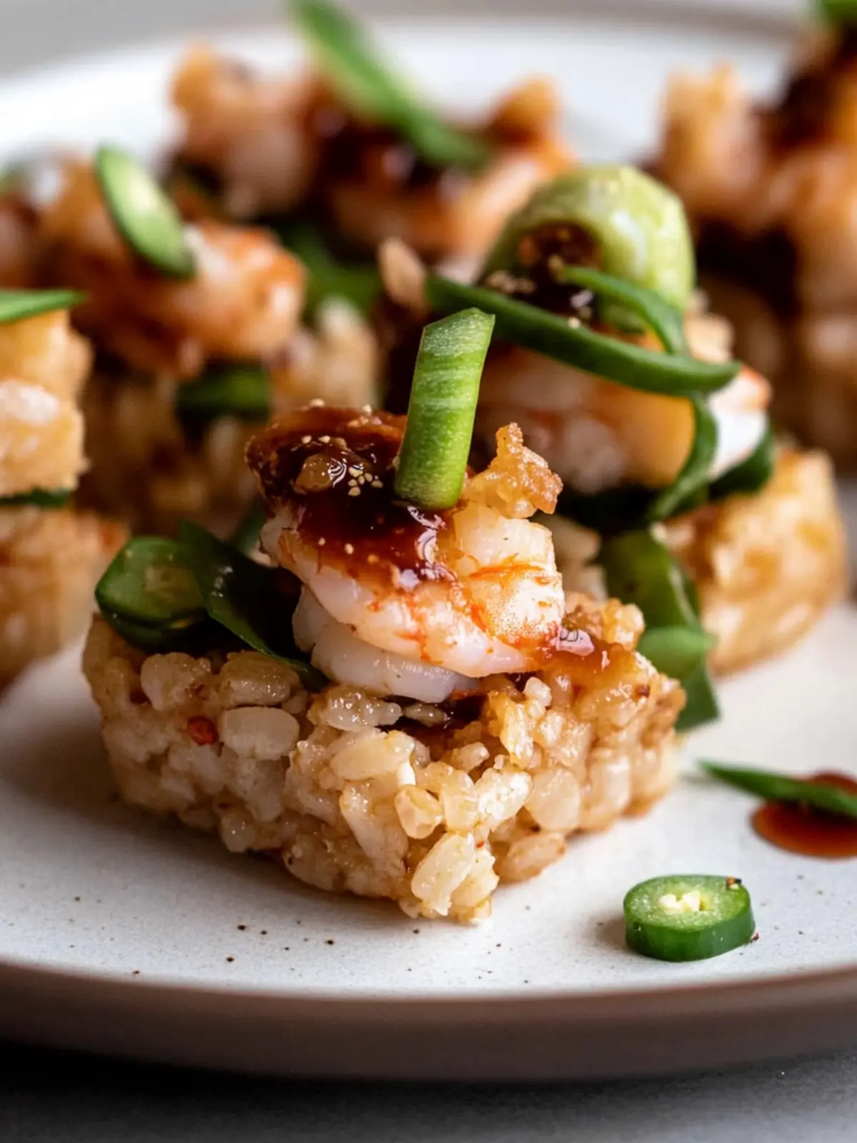 Crispy Rice with Spicy Shrimp Salad