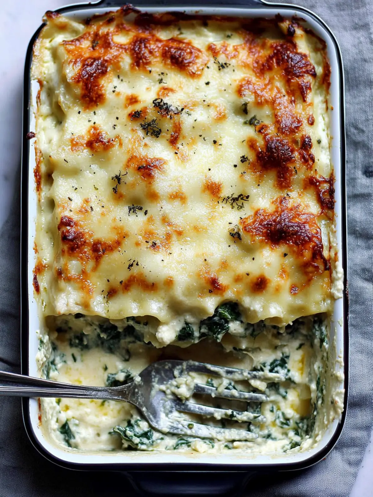 White Spinach Lasagna