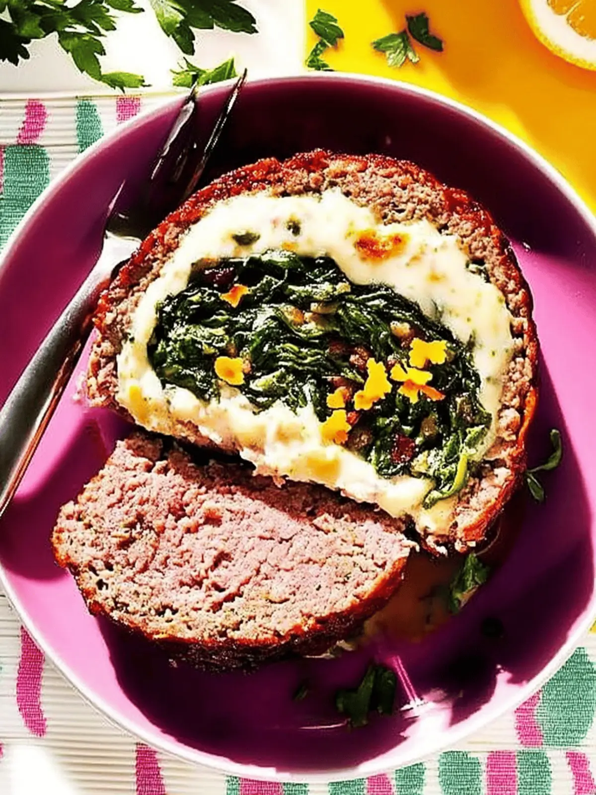 Creamed-Spinach-Stuffed Meatloaf