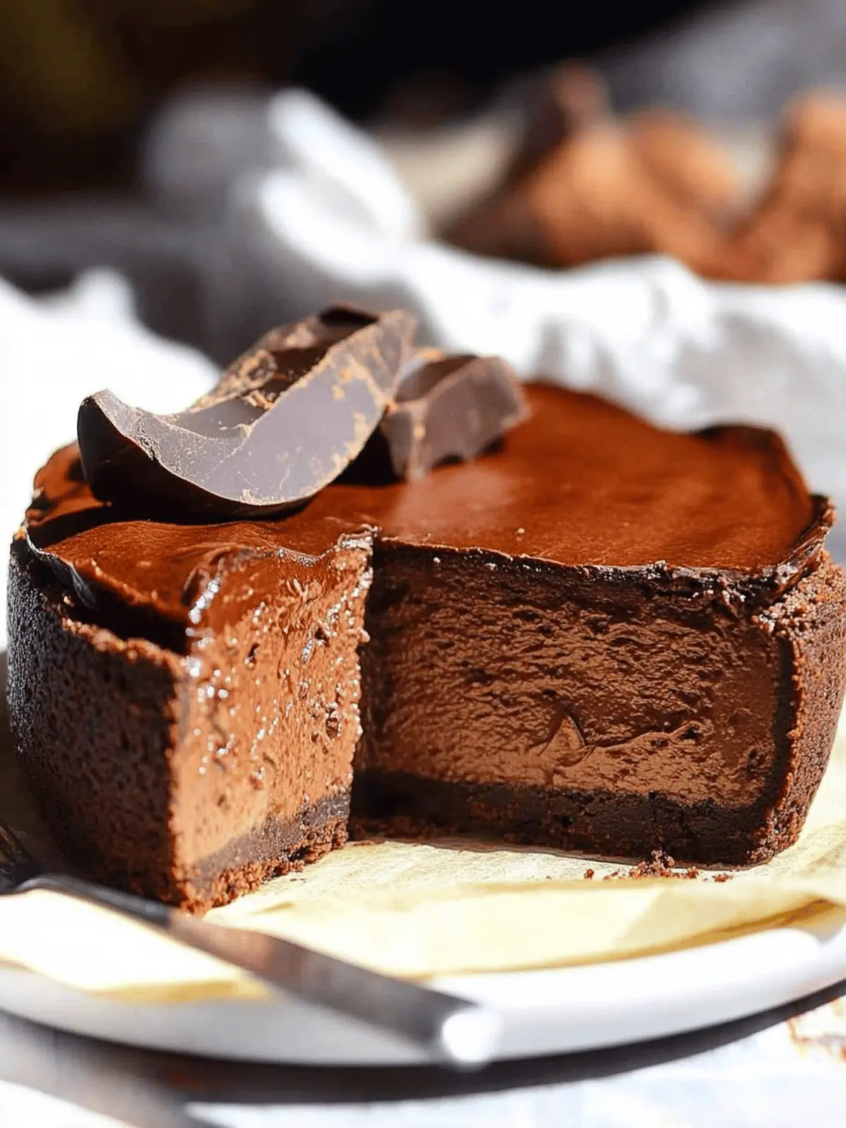 Brownie Chocolate Basque Cheesecake