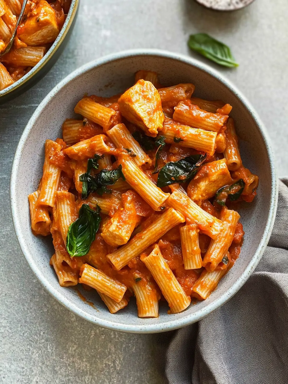 Roasted Red Pepper Pasta and Chicken
