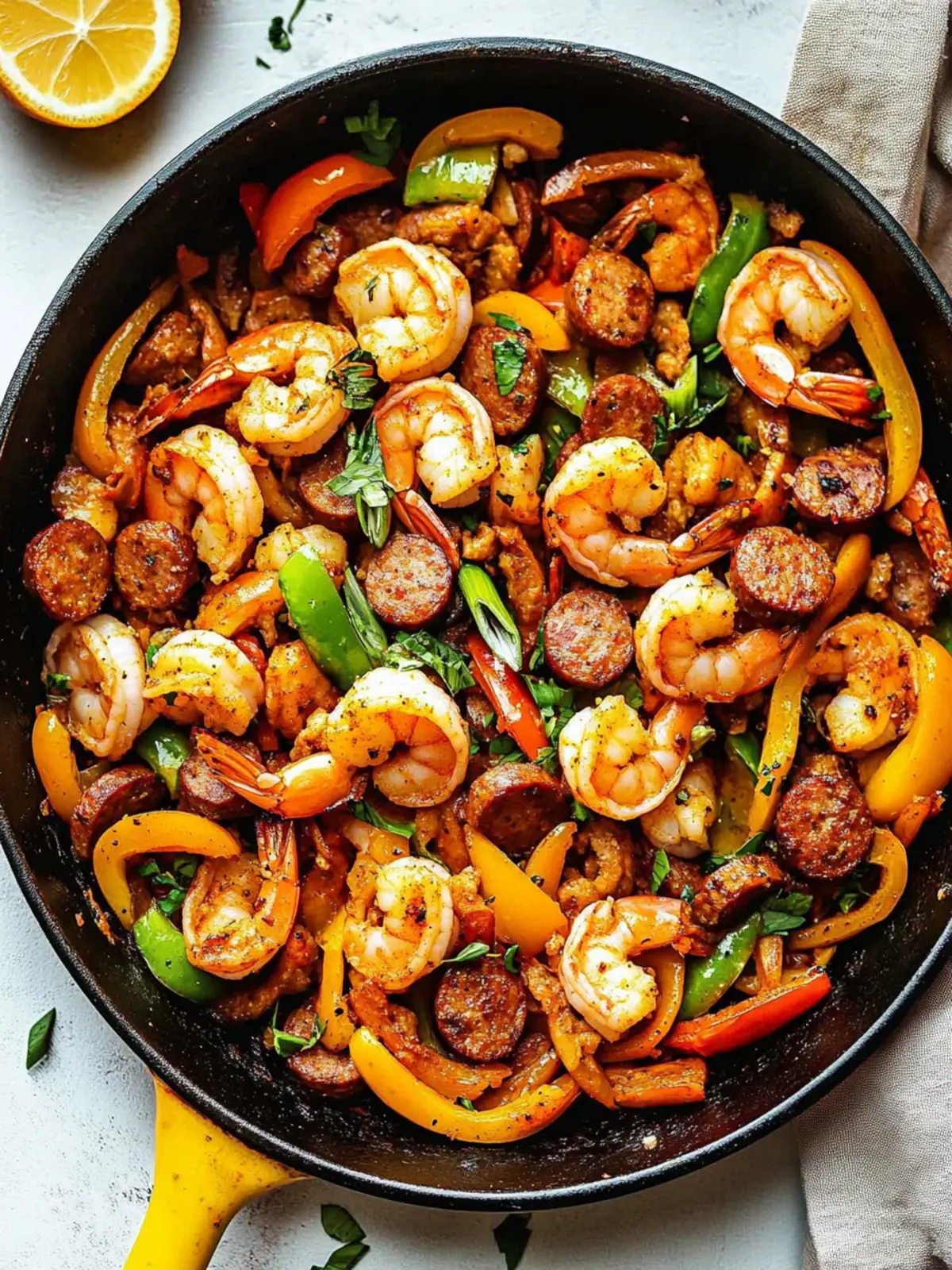 Sizzle Up Dinner with Cajun Shrimp and Sausage Skillet 4 Cajun Shrimp and Sausage Skillet