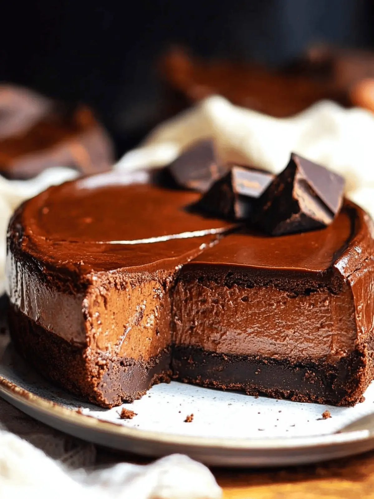 Brownie Chocolate Basque Cheesecake
