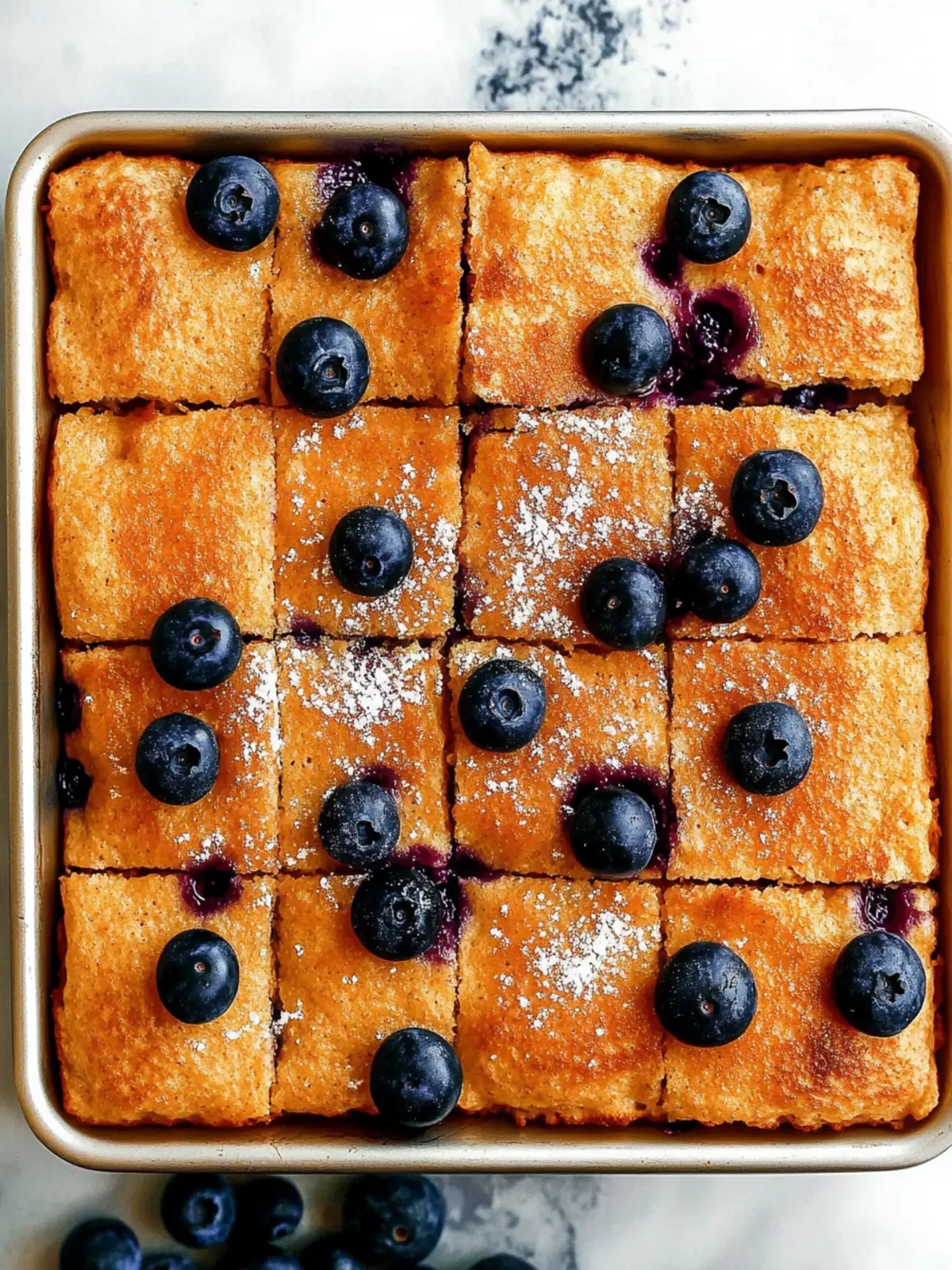 Lemon Blueberry Sheet Pan Pancakes