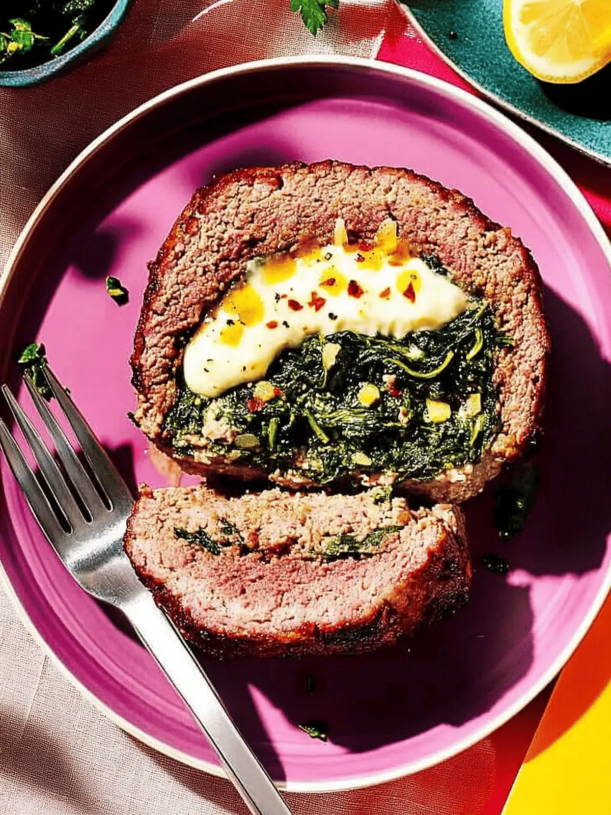 Creamed-Spinach-Stuffed Meatloaf