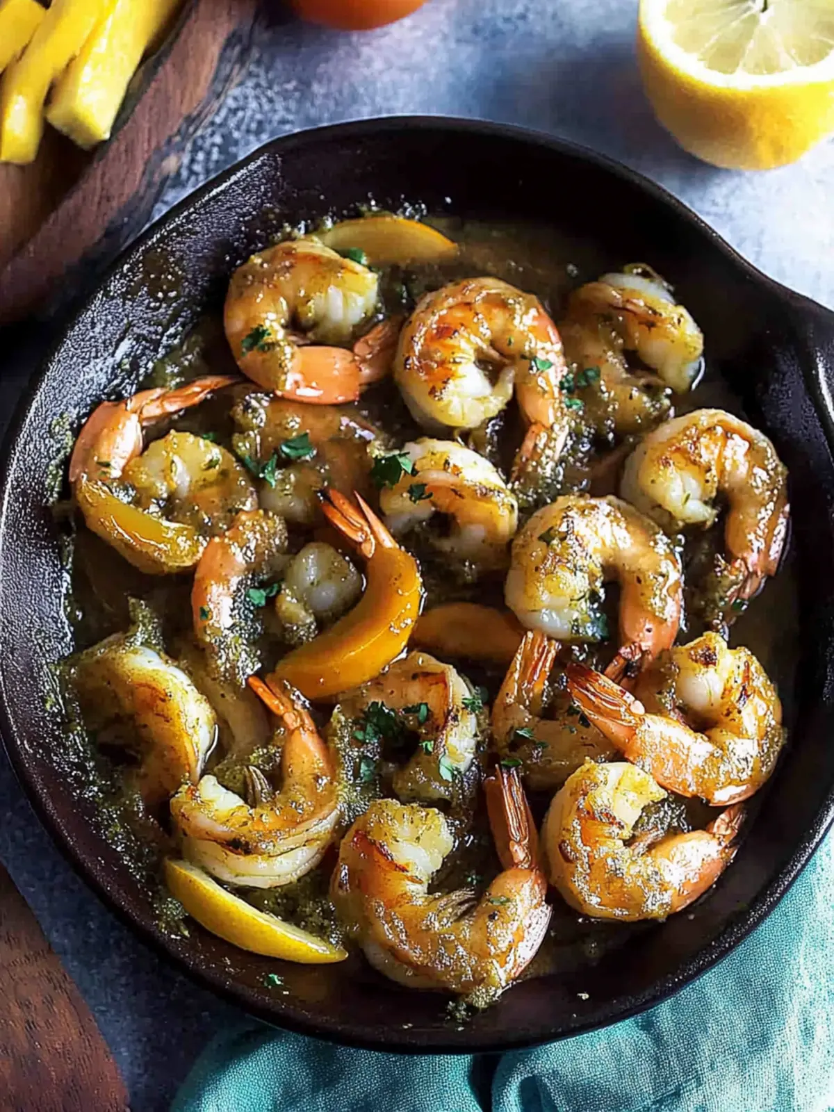 Baked Shrimp in Chermoula Marinade