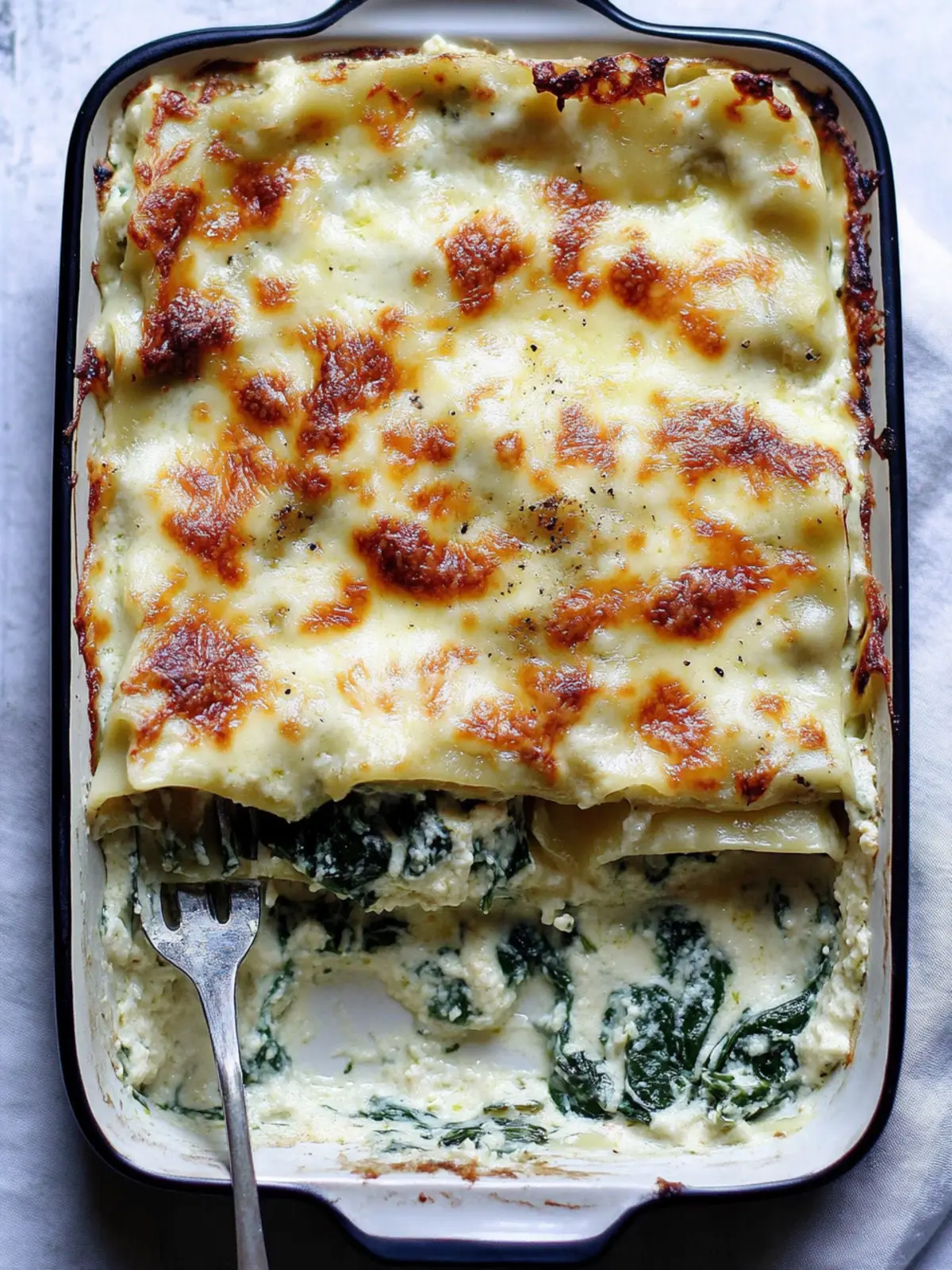 White Spinach Lasagna