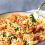 Savor Prawn Orzo with Sun-Dried Tomatoes for a Cozy Night In 2 Prawn Orzo with Sun-Dried Tomatoes
