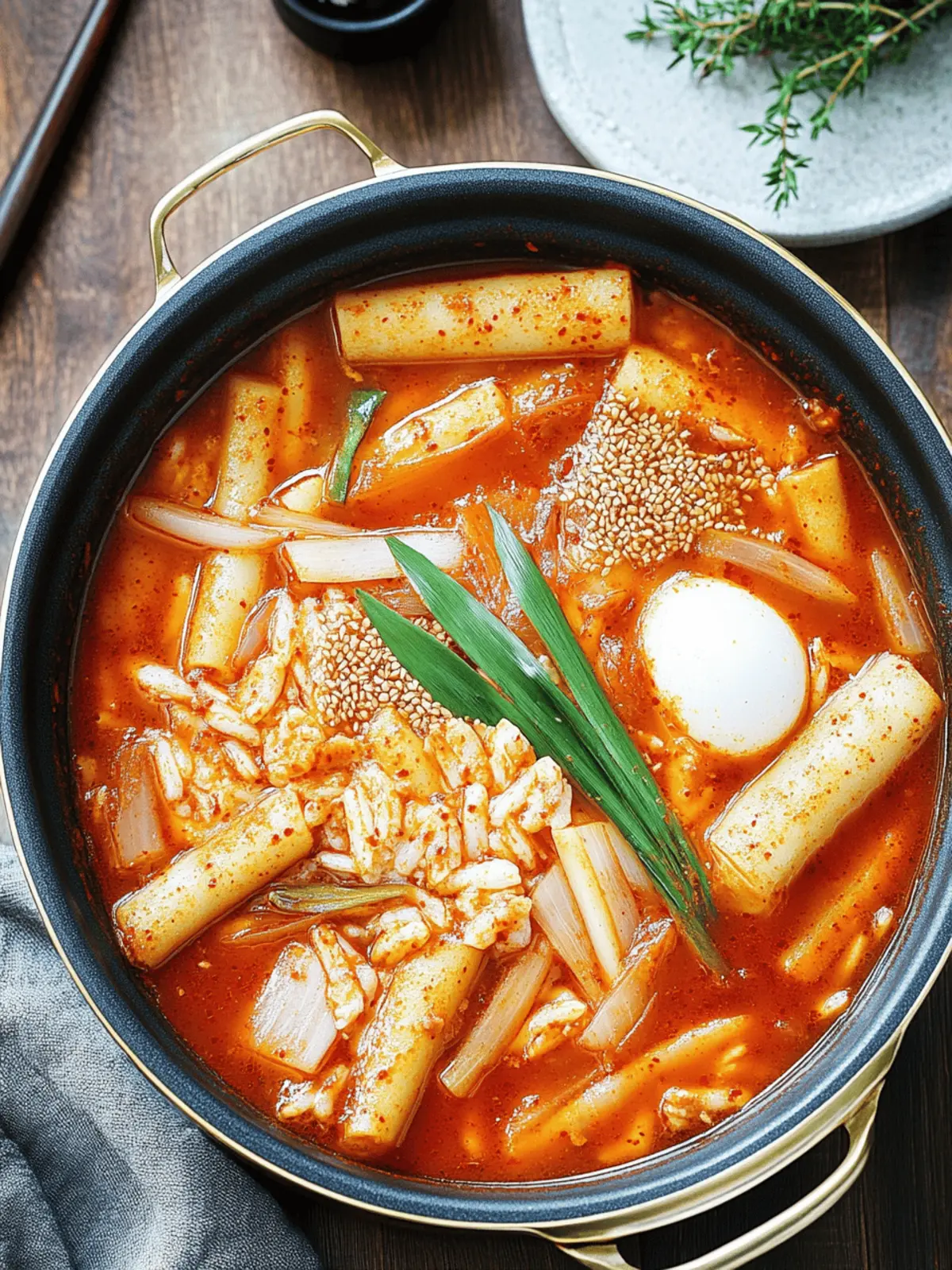 Soupy Tteokbokki (Spicy Braised Rice Cake)
