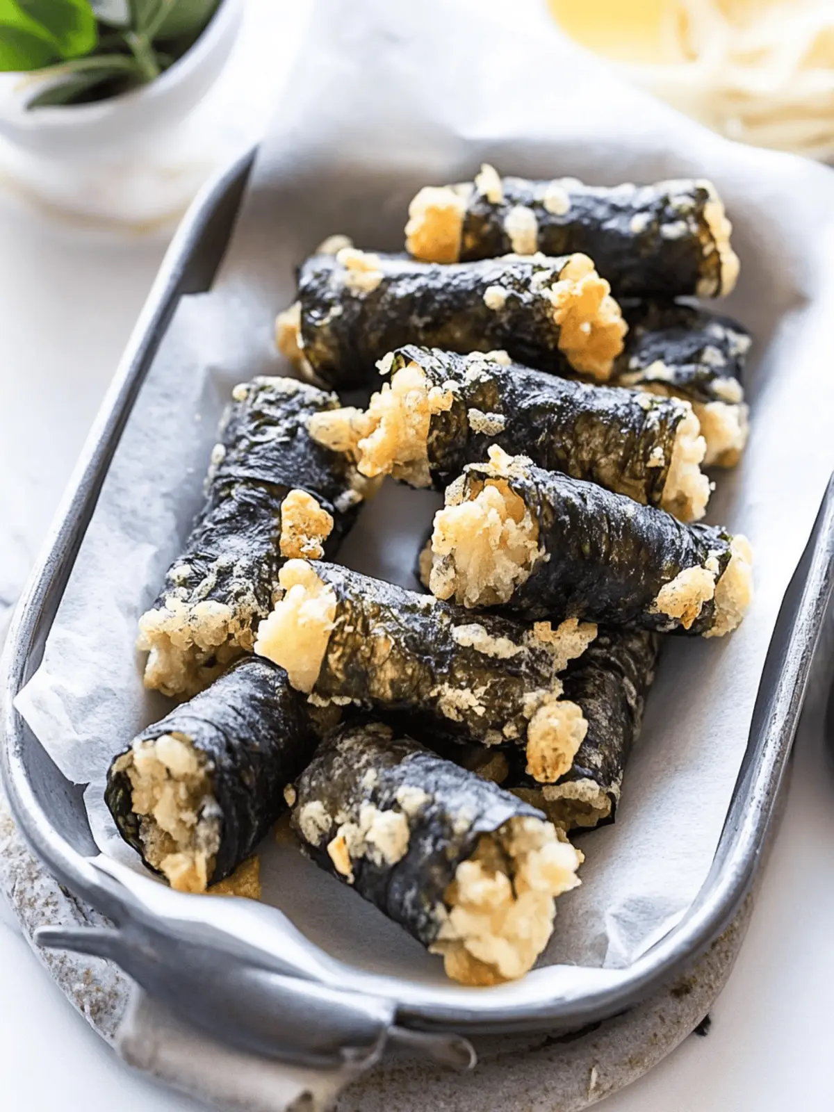 Gimmari (Fried Seaweed Roll)