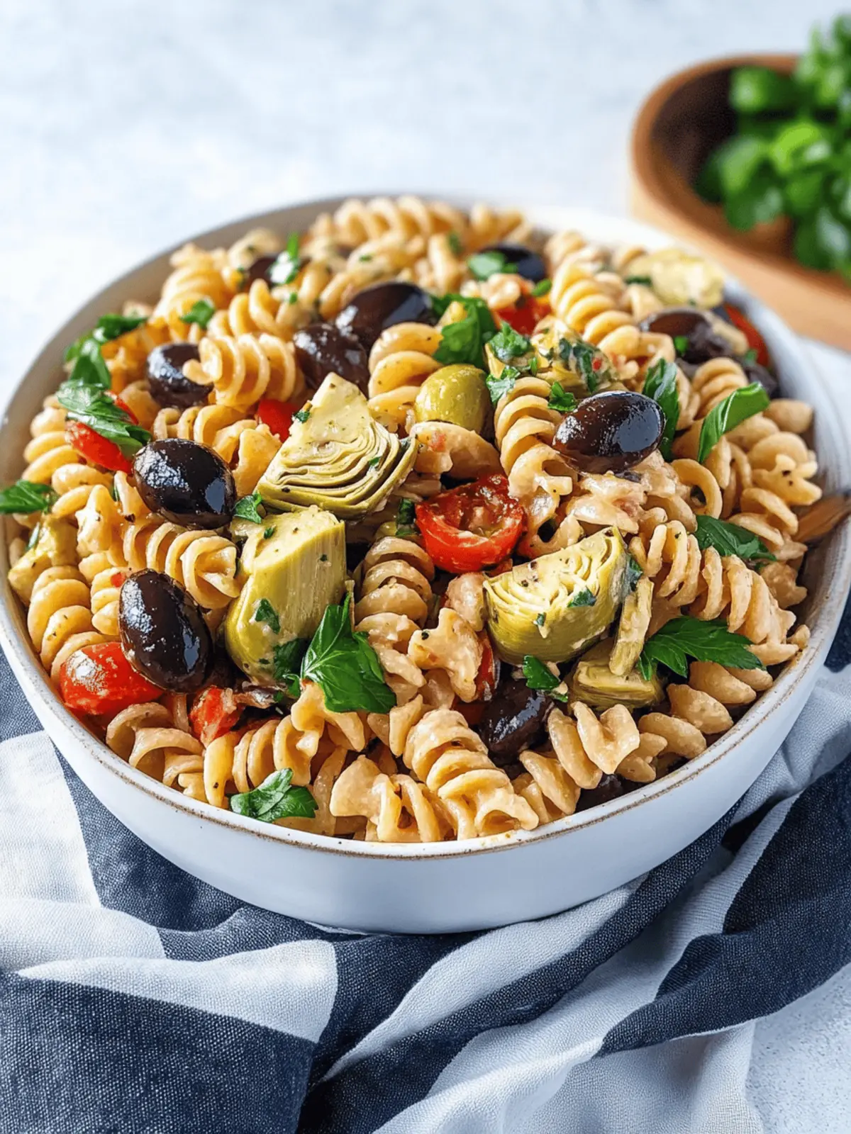 Olive and Artichoke Pasta Salad