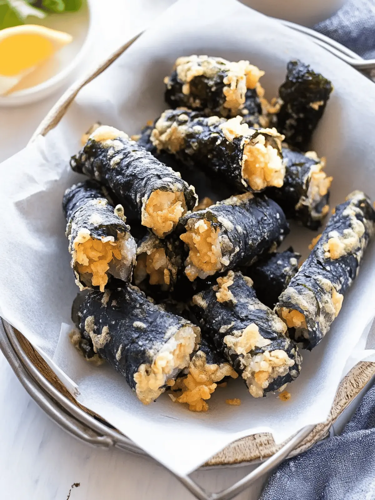 Gimmari (Fried Seaweed Roll)