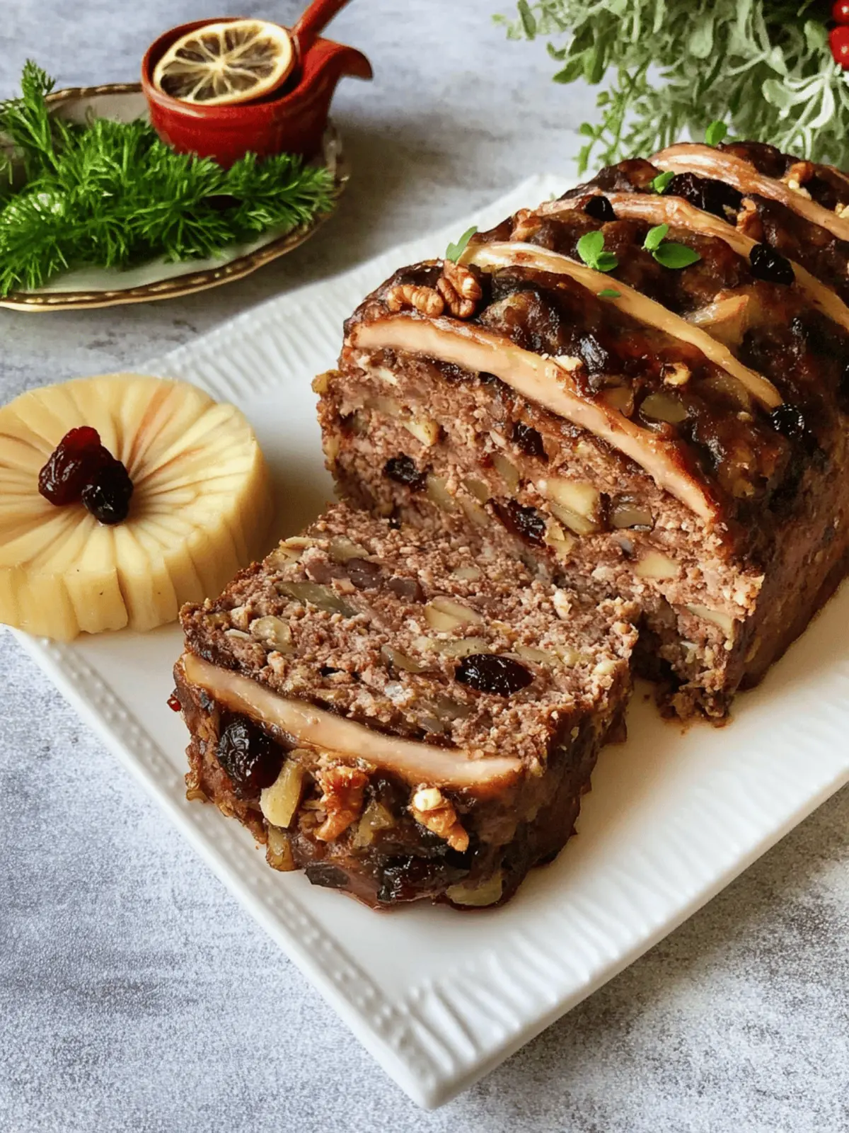 Nutty Meatloaf with Cranberry
