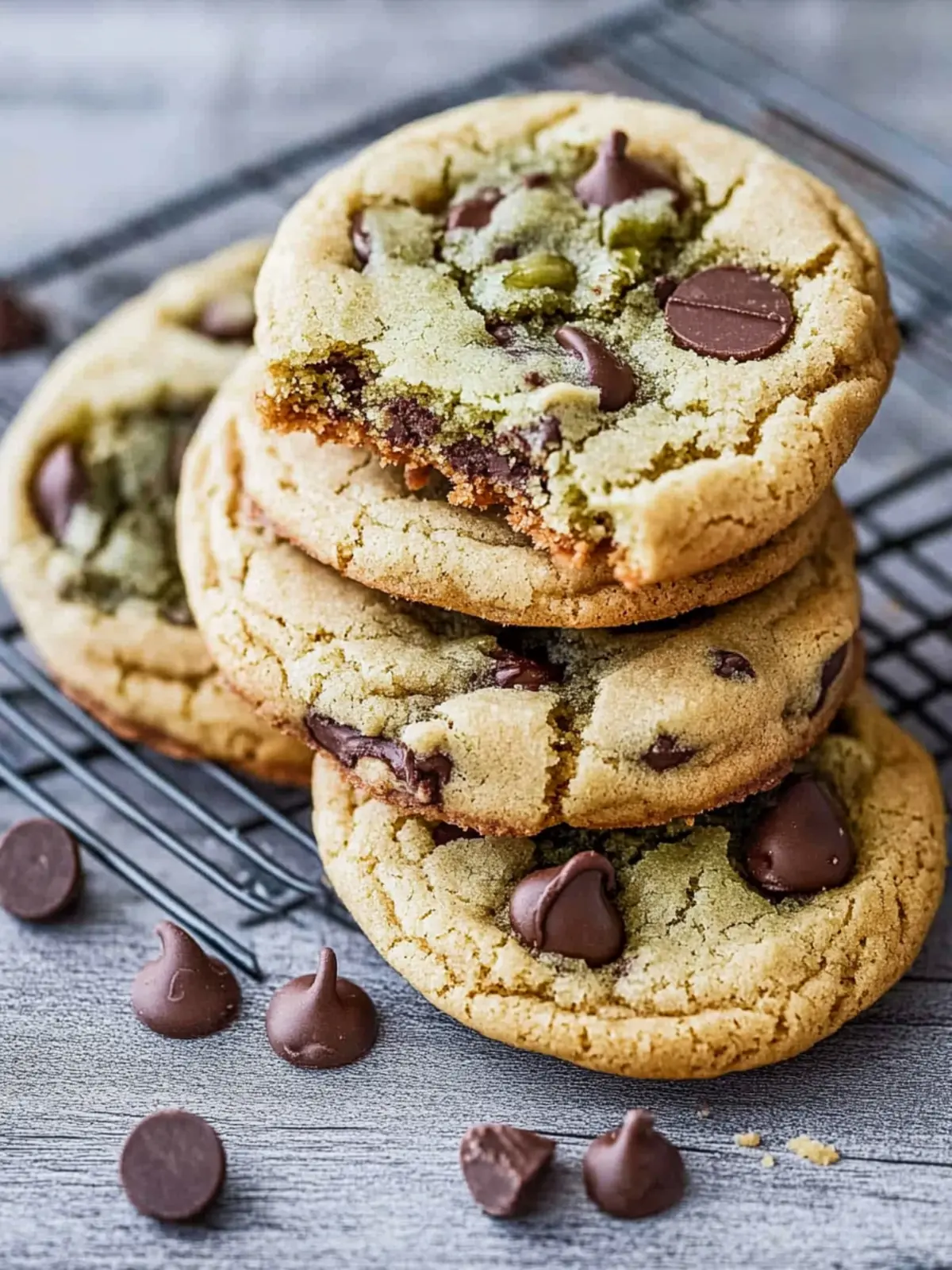 Dubai Chocolate Chip Cookies