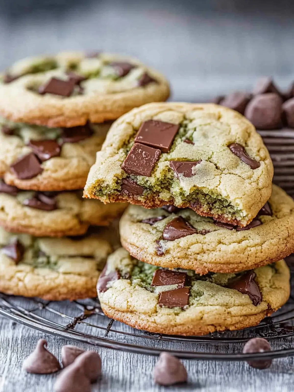 Dubai Chocolate Chip Cookies