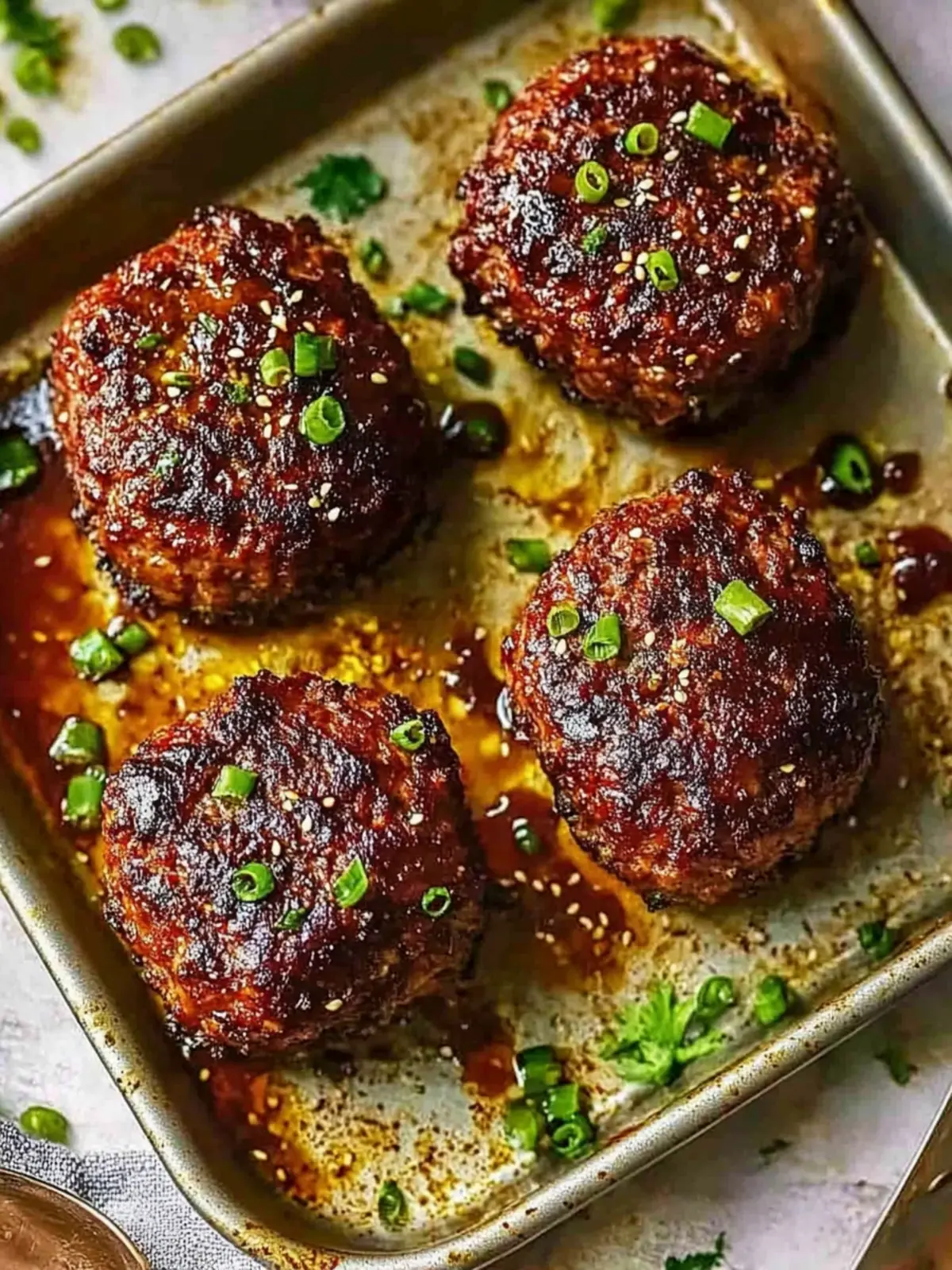 Mini Meatloaf with Gochujang Glaze