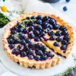 Honey Blueberry Yogurt Custard Tart