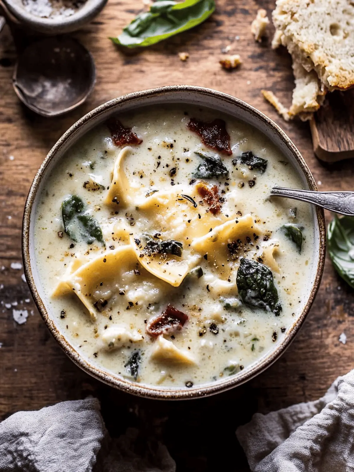 Creamy White Lasagna Soup