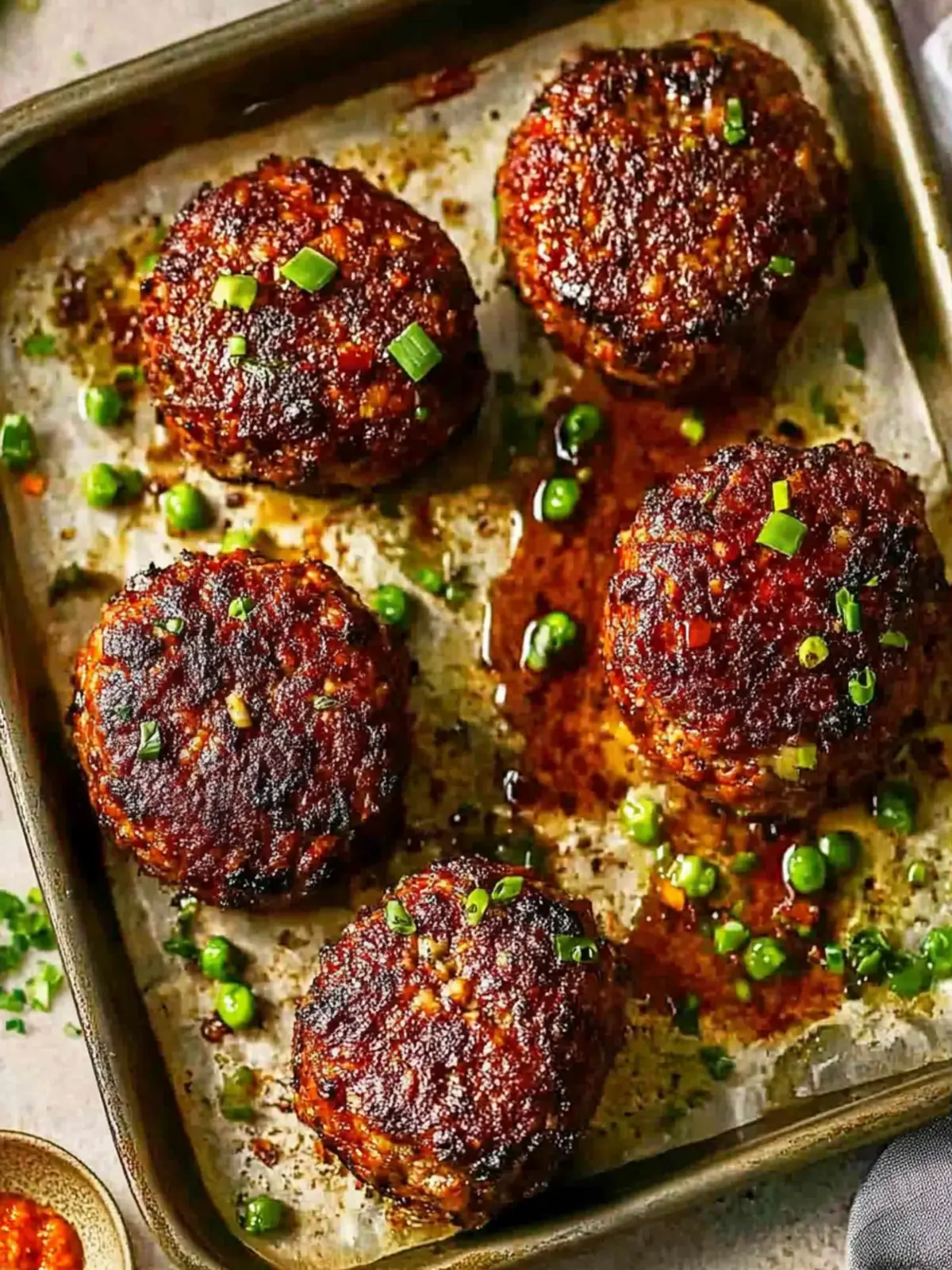 Mini Meatloaf with Gochujang Glaze
