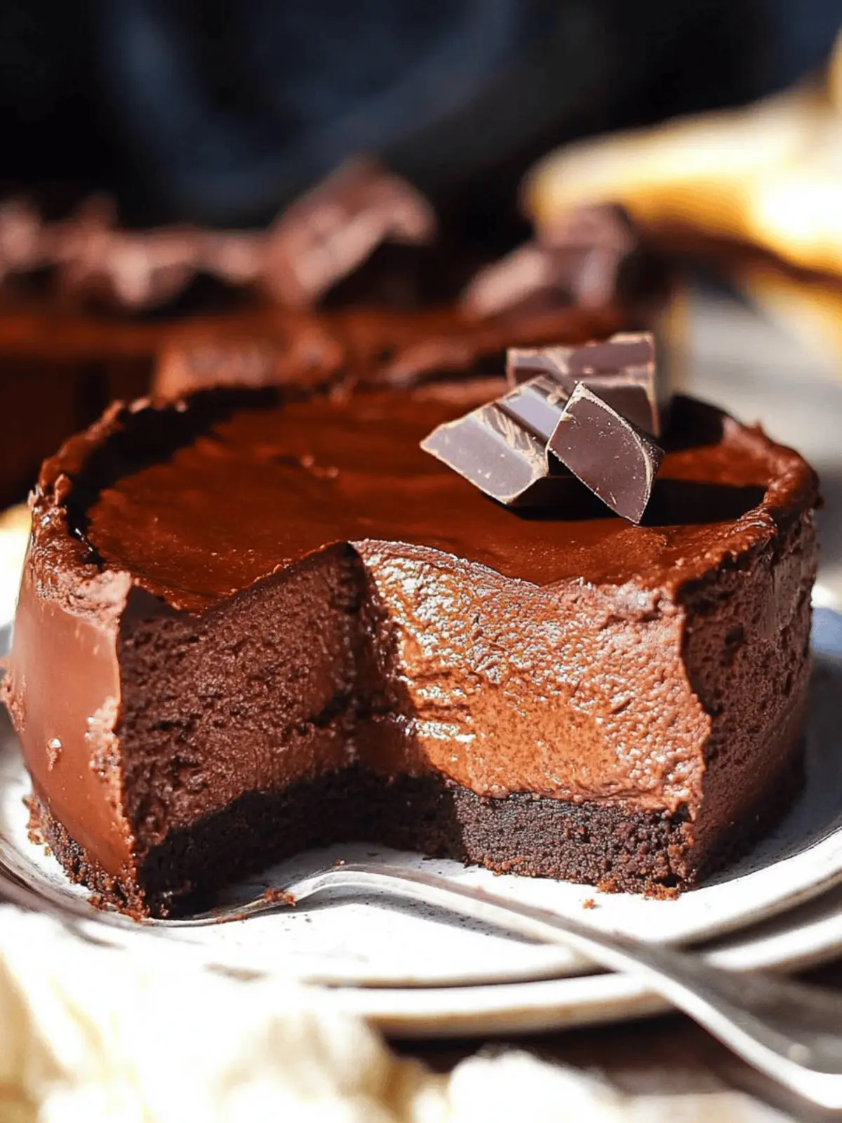 Brownie Chocolate Basque Cheesecake