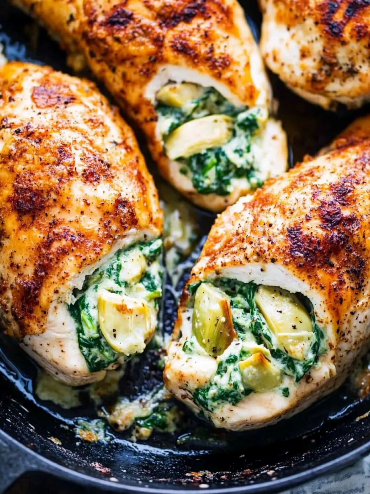 Spinach Artichoke Stuffed Chicken